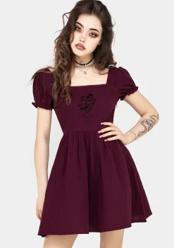Frances Embroidered Cotton Mini Dress