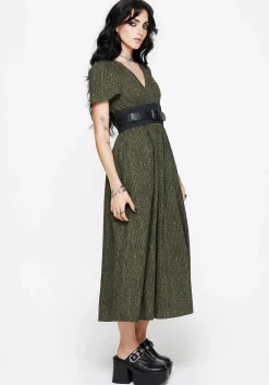 Francesca Dragon Printed Wrap Over Midaxi Dress