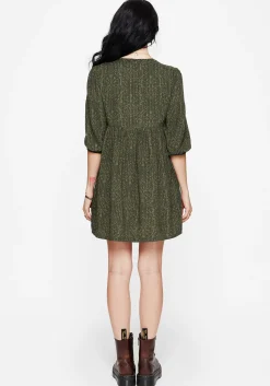 Francesca Printed Button Up Smock Mini Dress