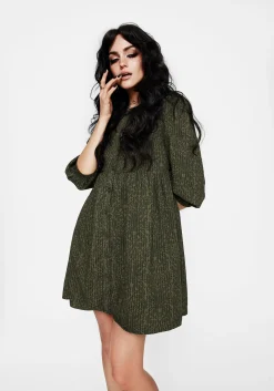 Francesca Printed Button Up Smock Mini Dress