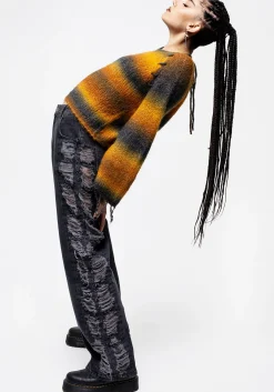 Fray Wide Leg Jeans