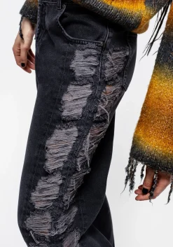 Fray Wide Leg Jeans
