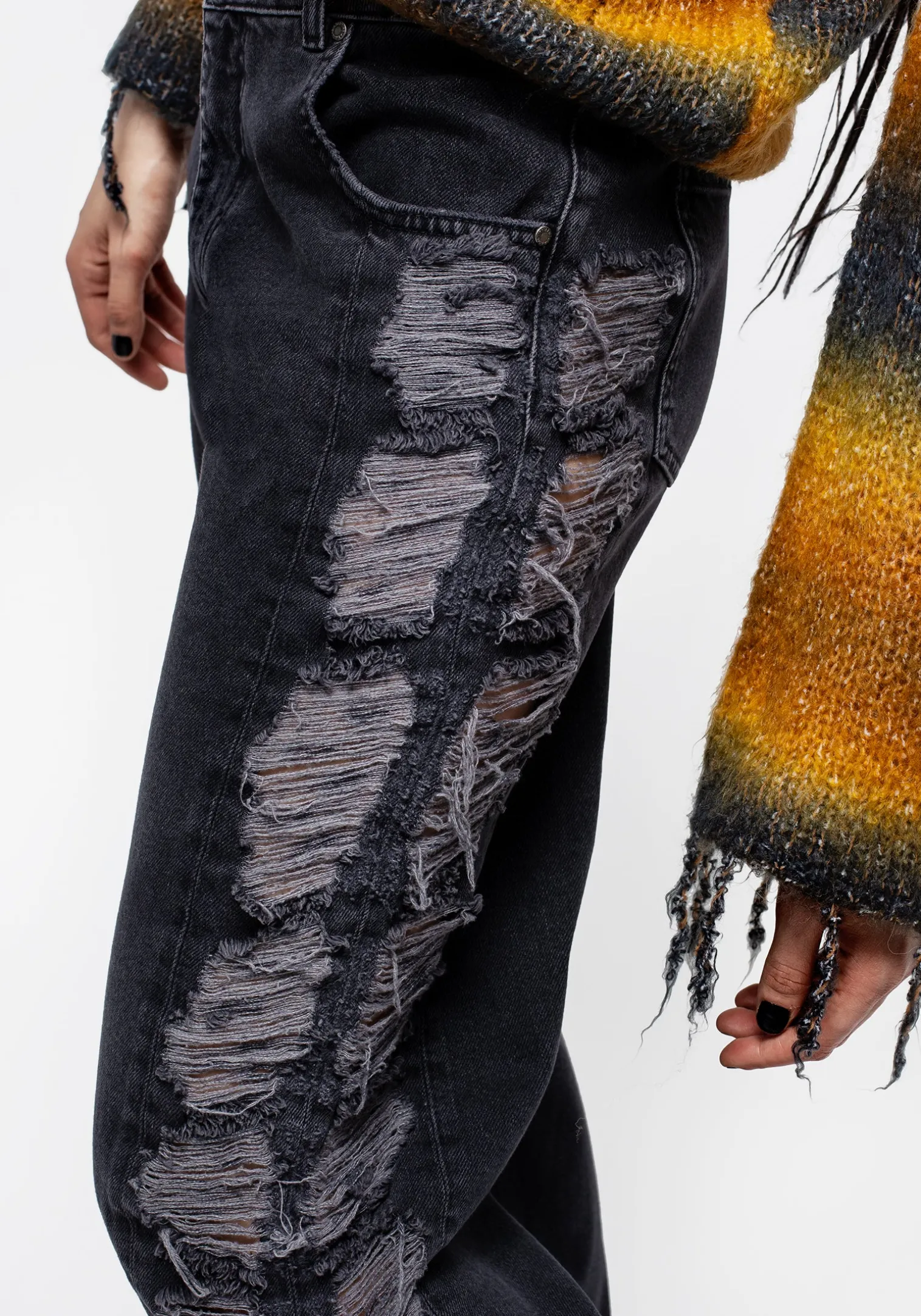 Fray Wide Leg Jeans