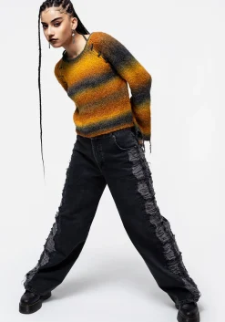 Fray Wide Leg Jeans
