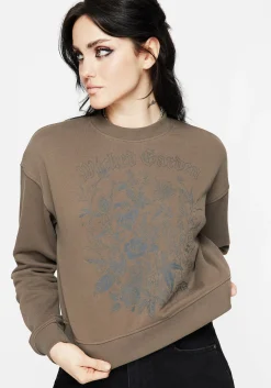 Galerina Graphic Print Cotton Sweatshirt