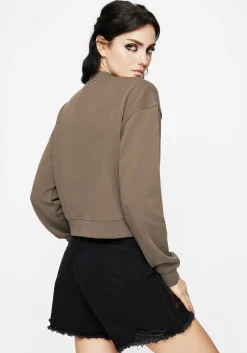 Galerina Graphic Print Cotton Sweatshirt