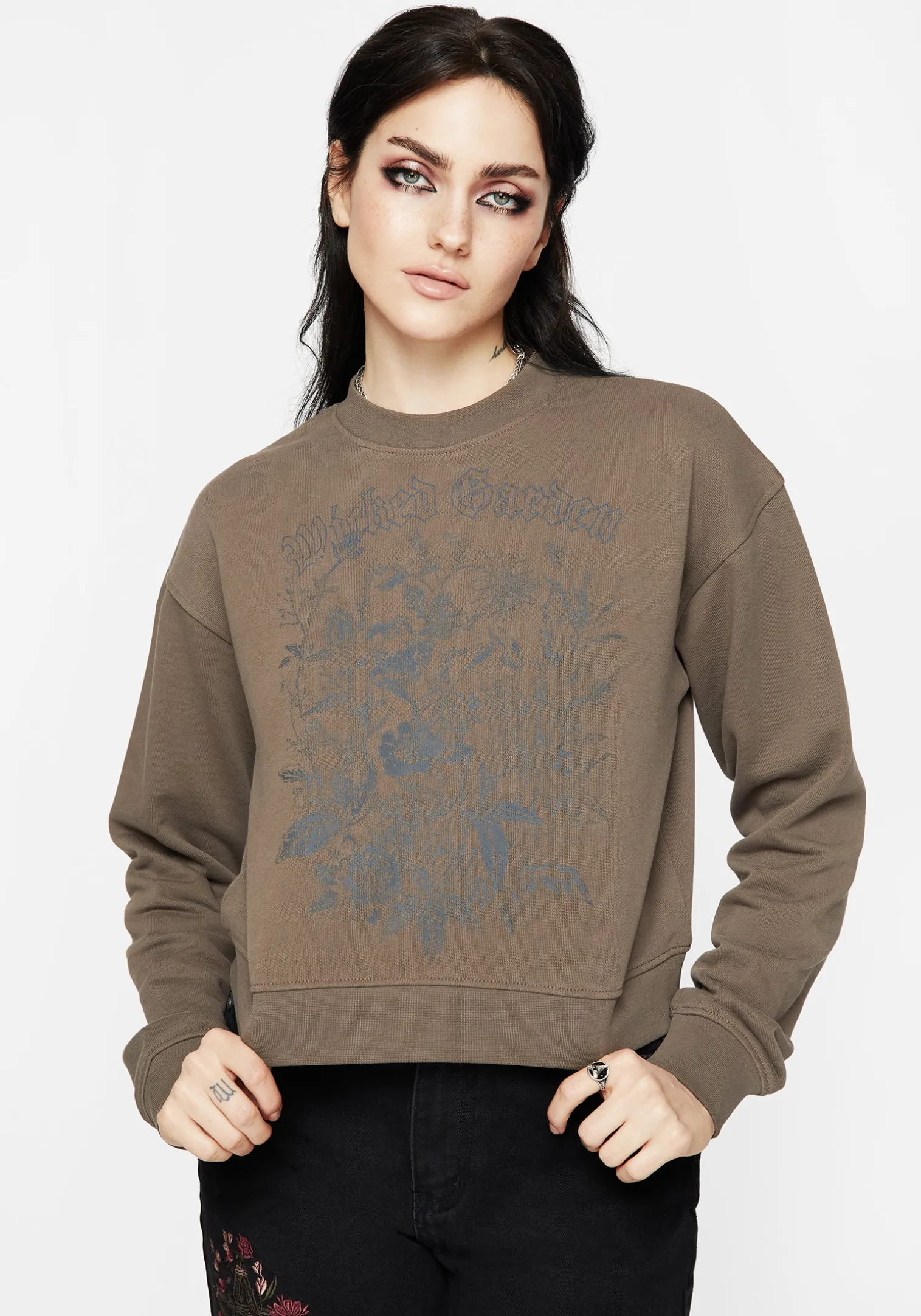 Galerina Graphic Print Cotton Sweatshirt