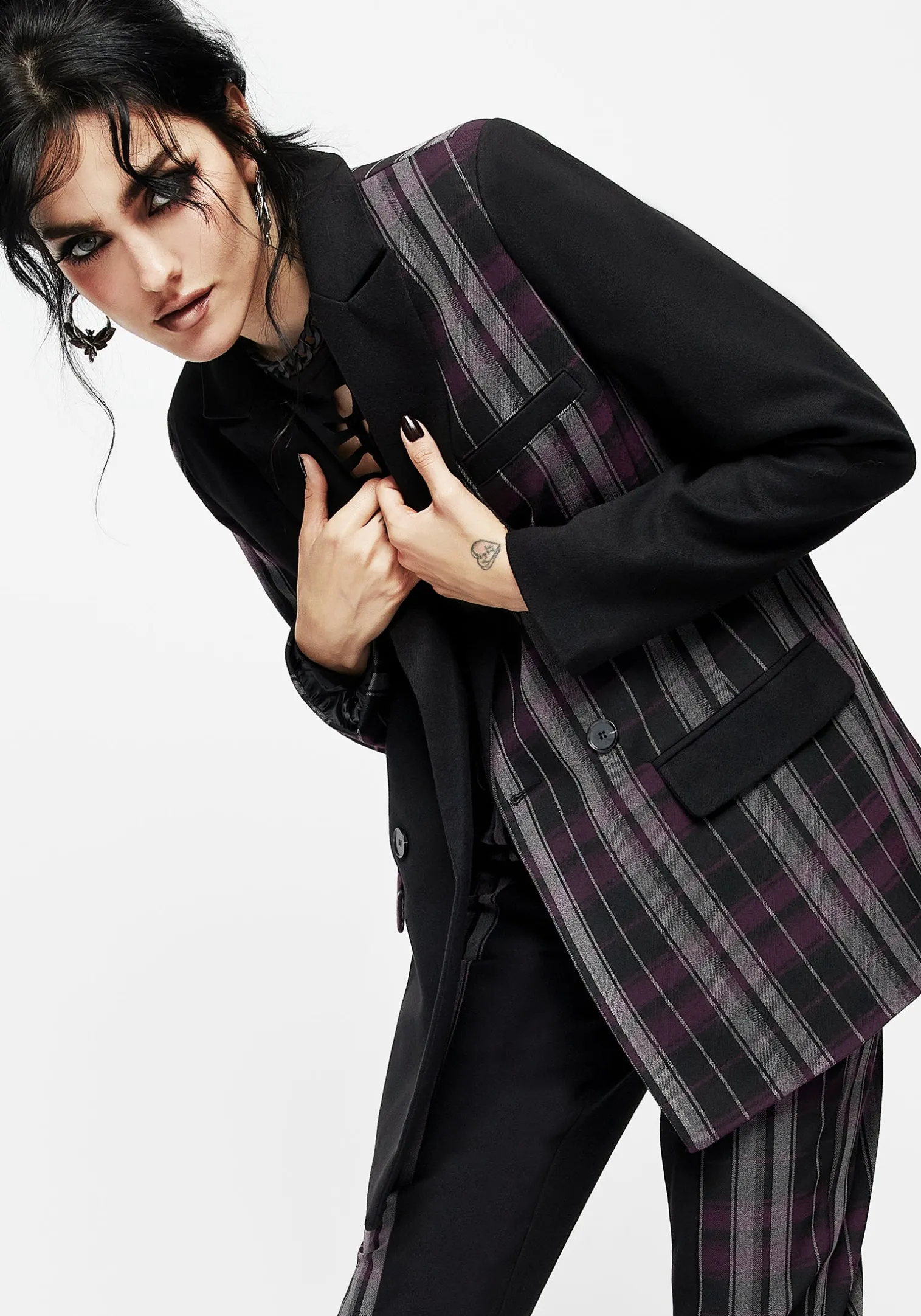Gambit Spliced Check Blazer