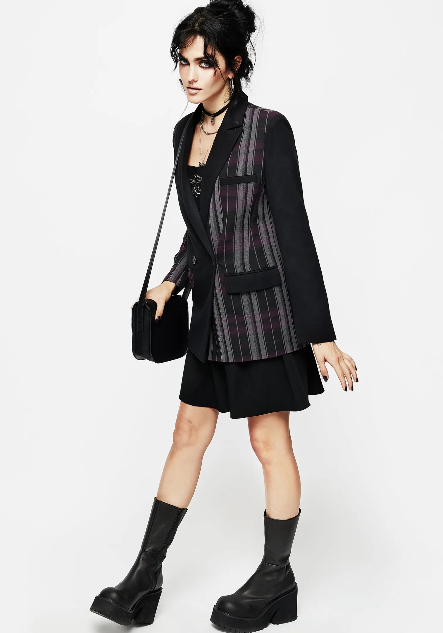 Gambit Spliced Check Blazer