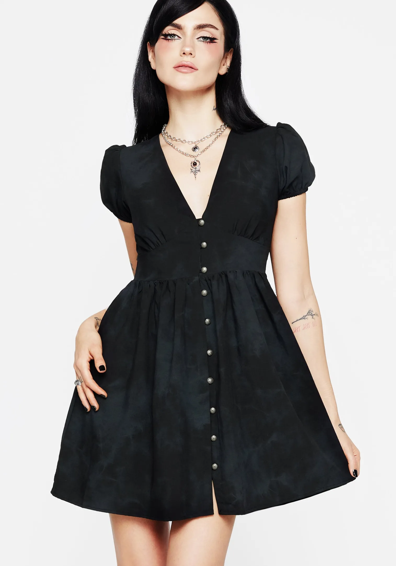 Gladys Button Up Mini Dress
