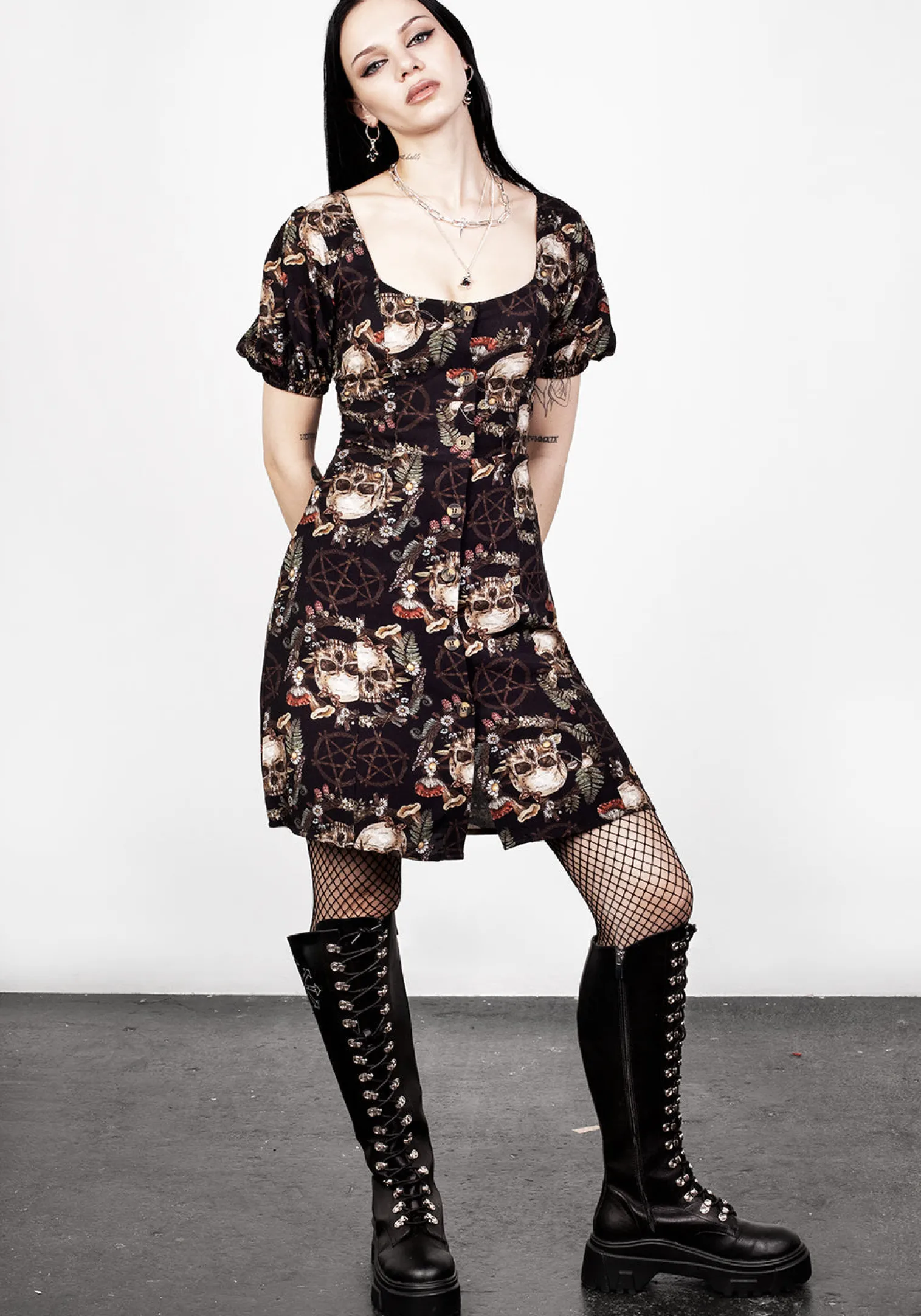 Goliath Puff Sleeve Mini Dress