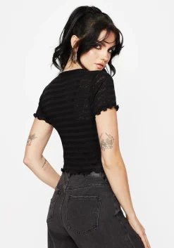 Gomez Lettuce Hem Jersey Crop Tee