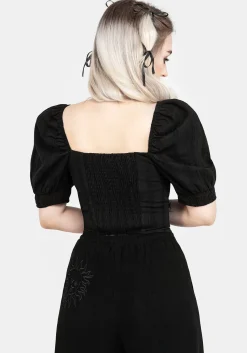Gorse Cotton Puff Sleeve Blouse Top