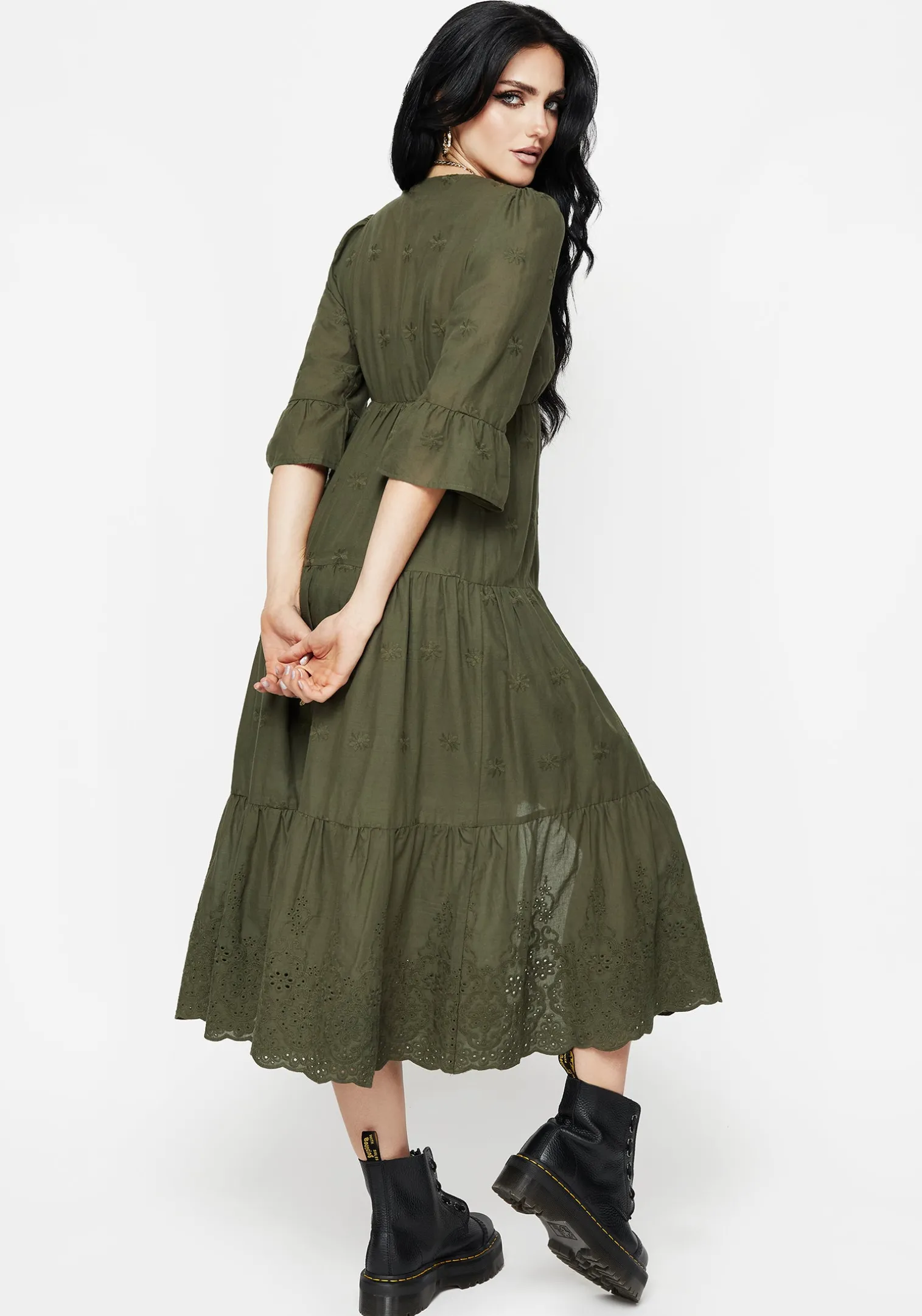 Gossamer Tiered Overdress - Green