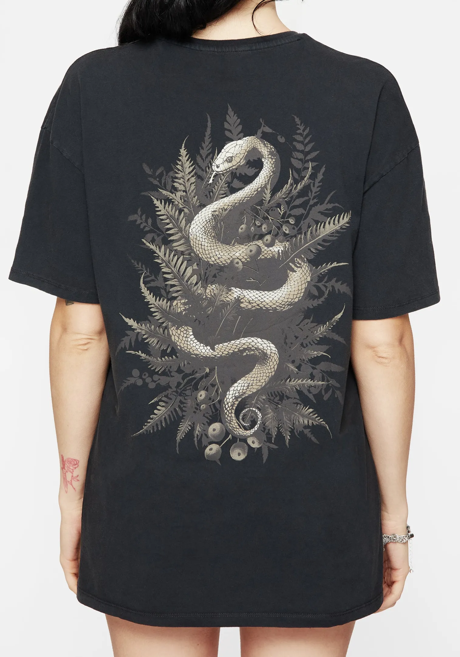 Gravity Cotton Snake Printed T-Shirt