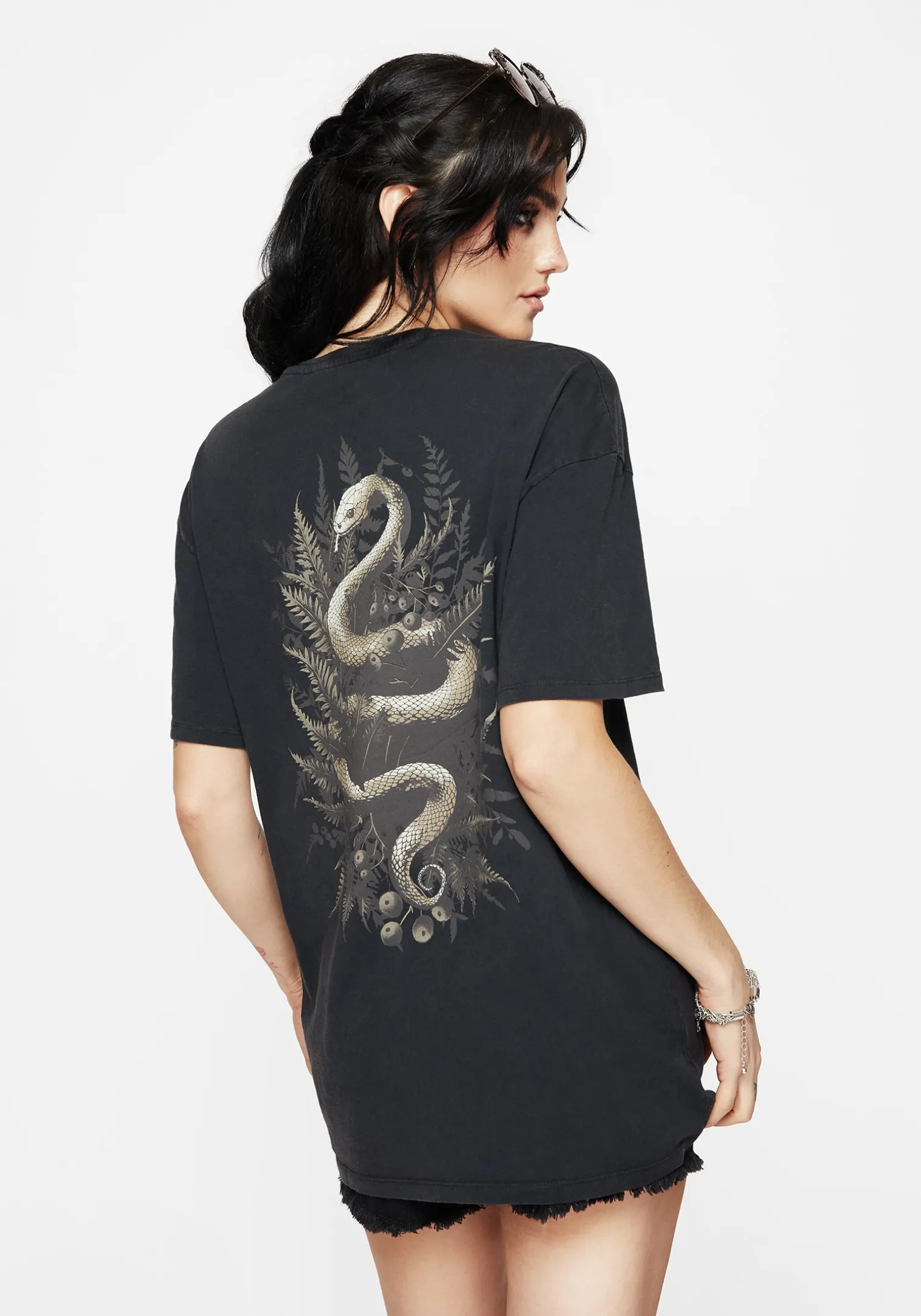 Gravity Cotton Snake Printed T-Shirt