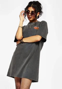 Griffinfly Cotton Embroidered Jersey Mini Tee Dress