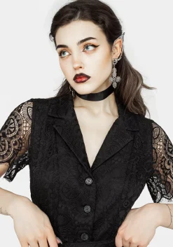 Harmonia Lace Mini Shirt Dress