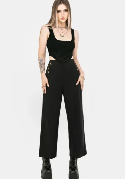 Harmony Embroidered Cropped Trouser