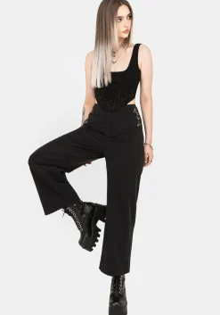 Harmony Embroidered Cropped Trouser