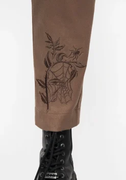 Hazel Embroidered Slim Tailored Trousers