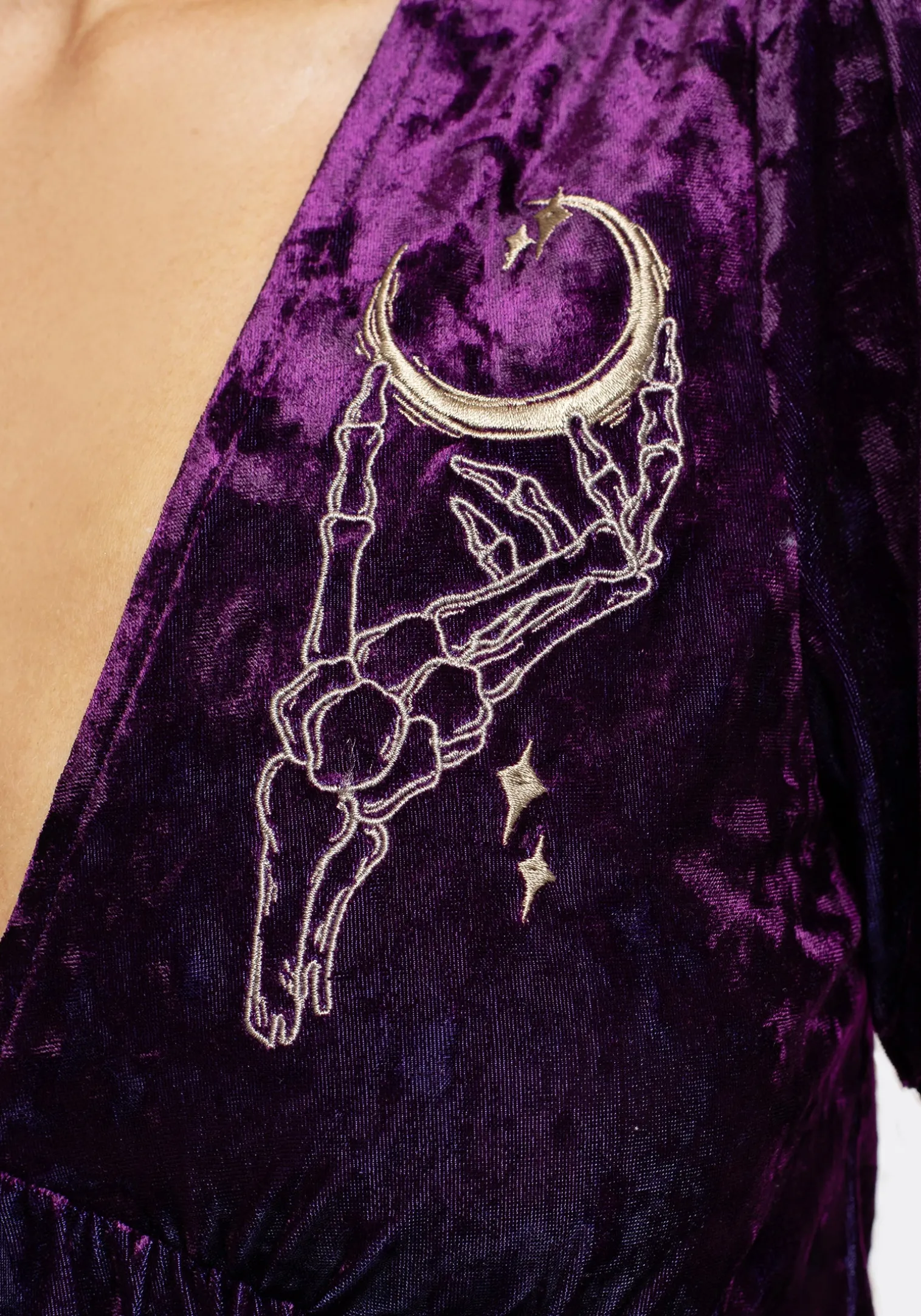 Heartache Crushed Velour Lace Mini Dress