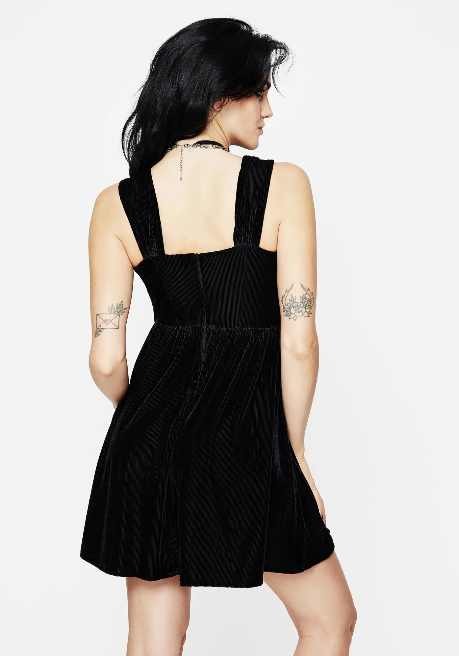 Heartless Zip Front Mini Dress