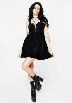 Heartless Zip Front Mini Dress