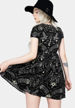 Hecate's Garden Skater Mini Dress