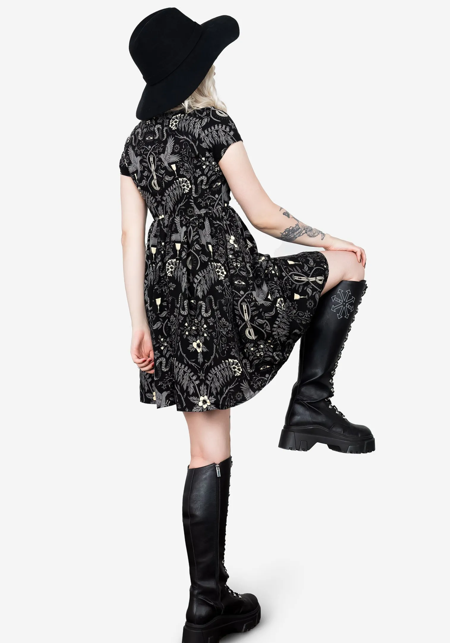 Hecate's Garden Skater Mini Dress