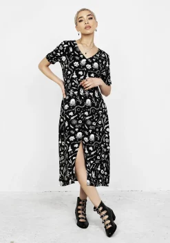 Hedgewitch V-neck Midi Dress
