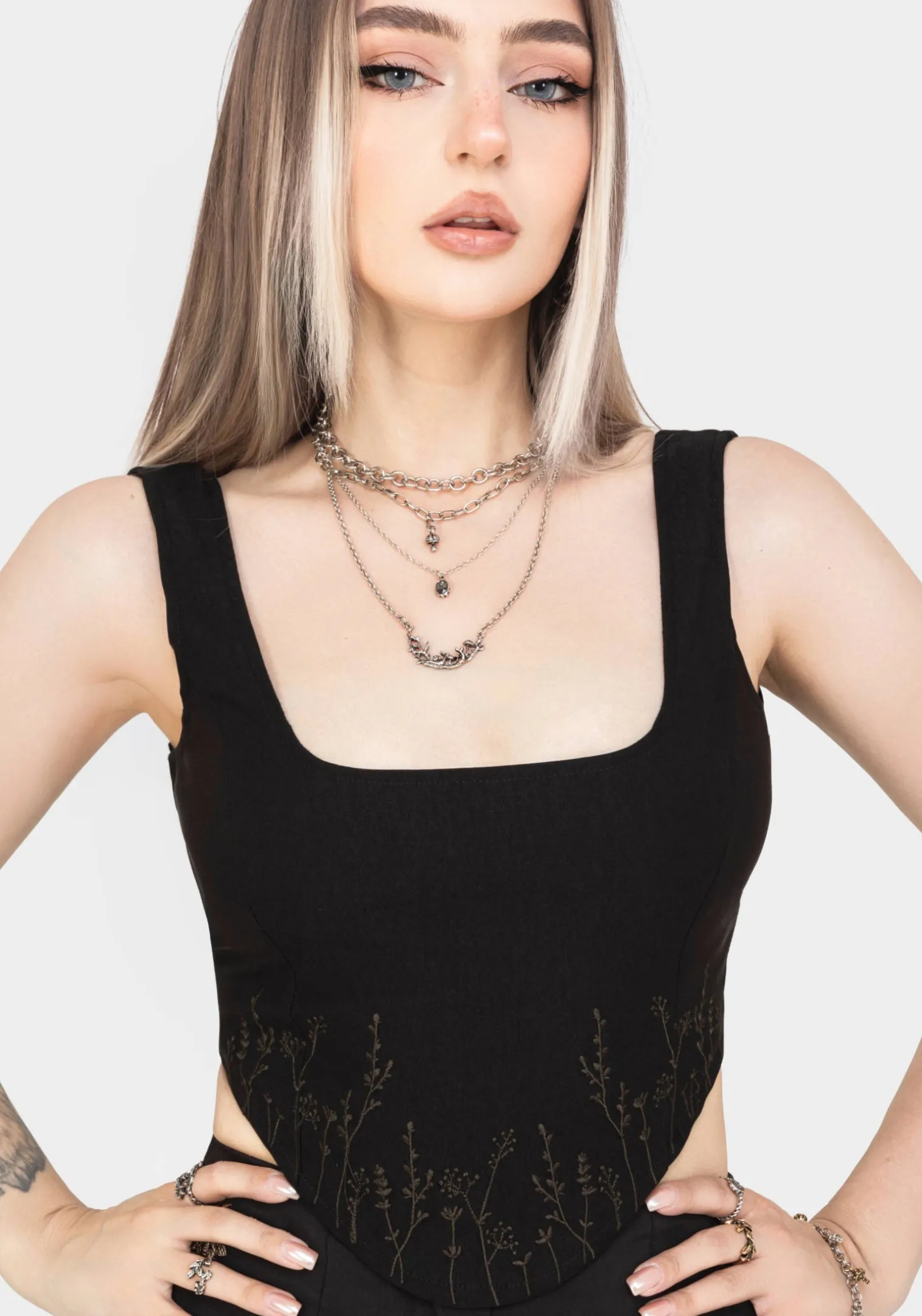 Helena Embroidered Corset Top