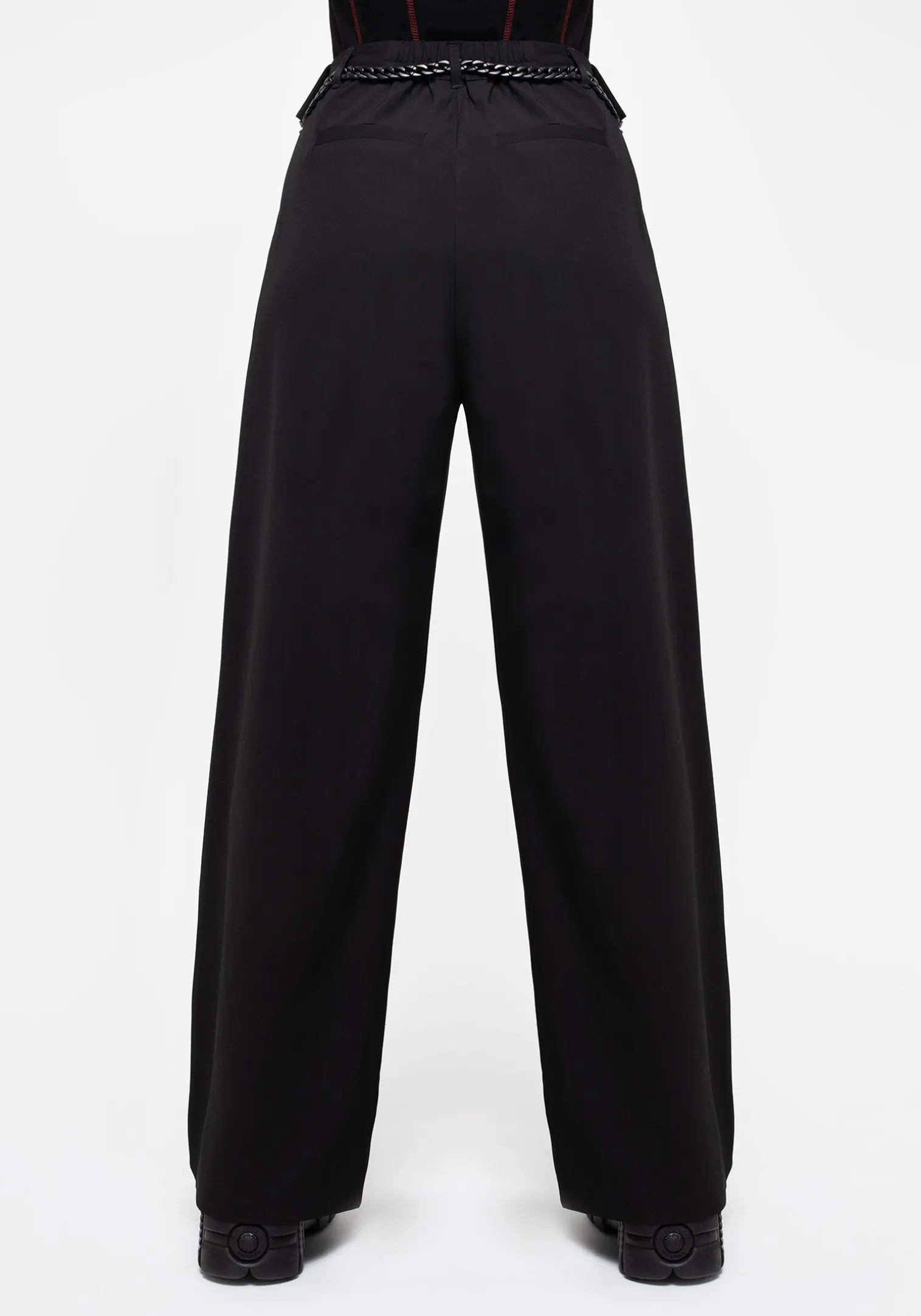 Hellion Chain Belt Wide Leg Trousers