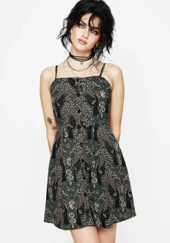 Hemlock Mini Apron Dress - Green