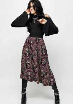 Hemlock Tie Detail Midi Skirt