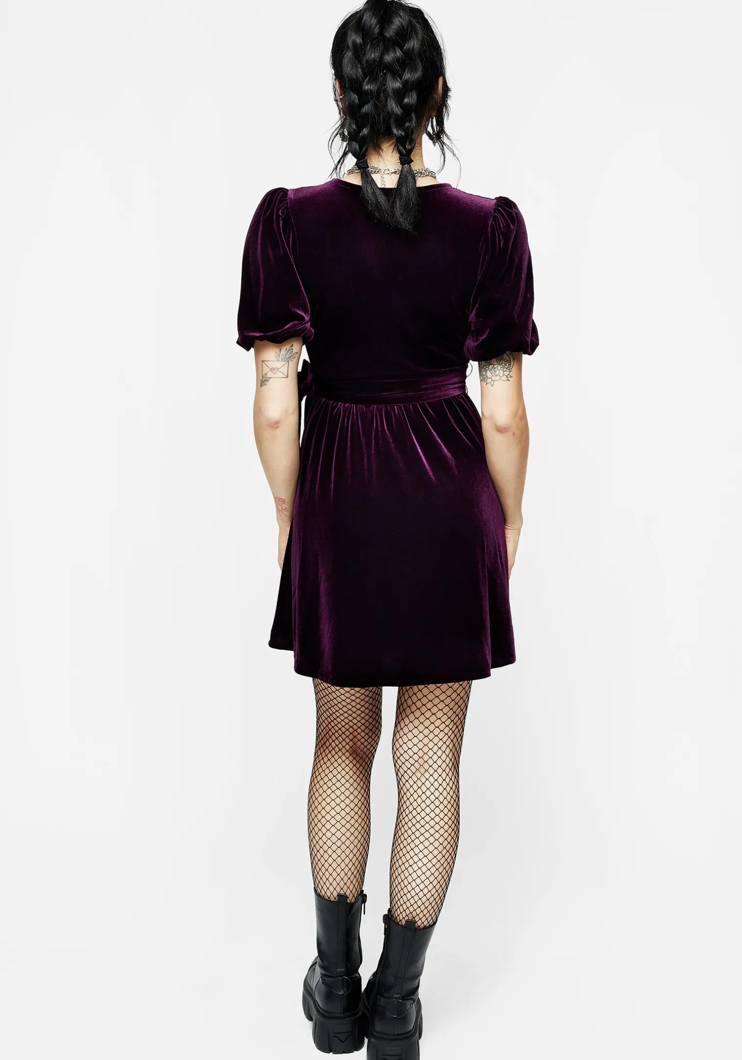 Hera Embroidered Mini Wrap Dress