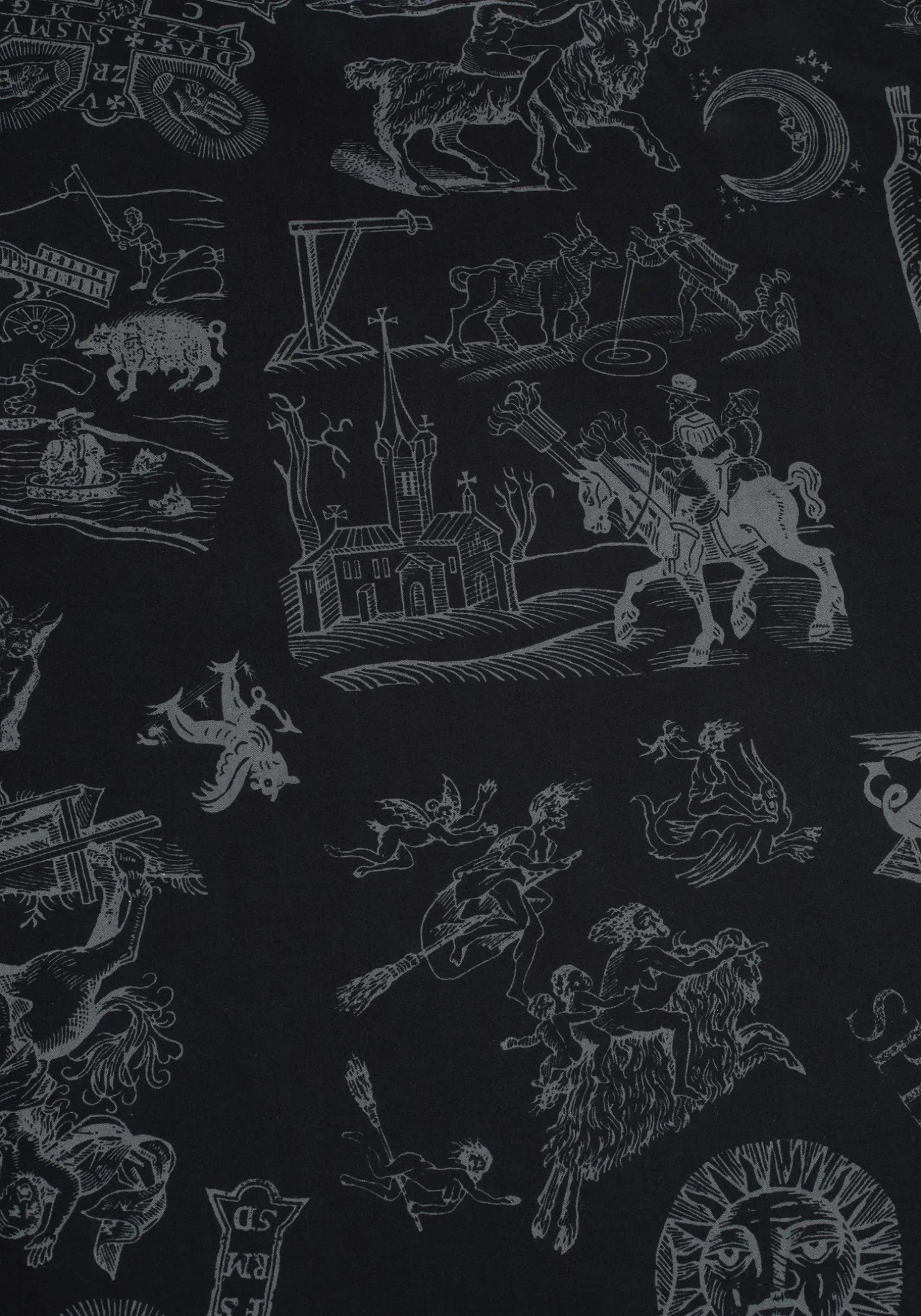 Heresy Woodcut Print Cotton Bedding Set - US Queen