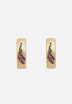 Hermia Foxglove Hoop Earrings