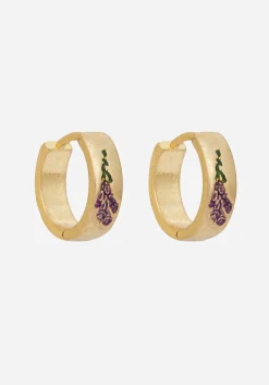Hermia Foxglove Hoop Earrings