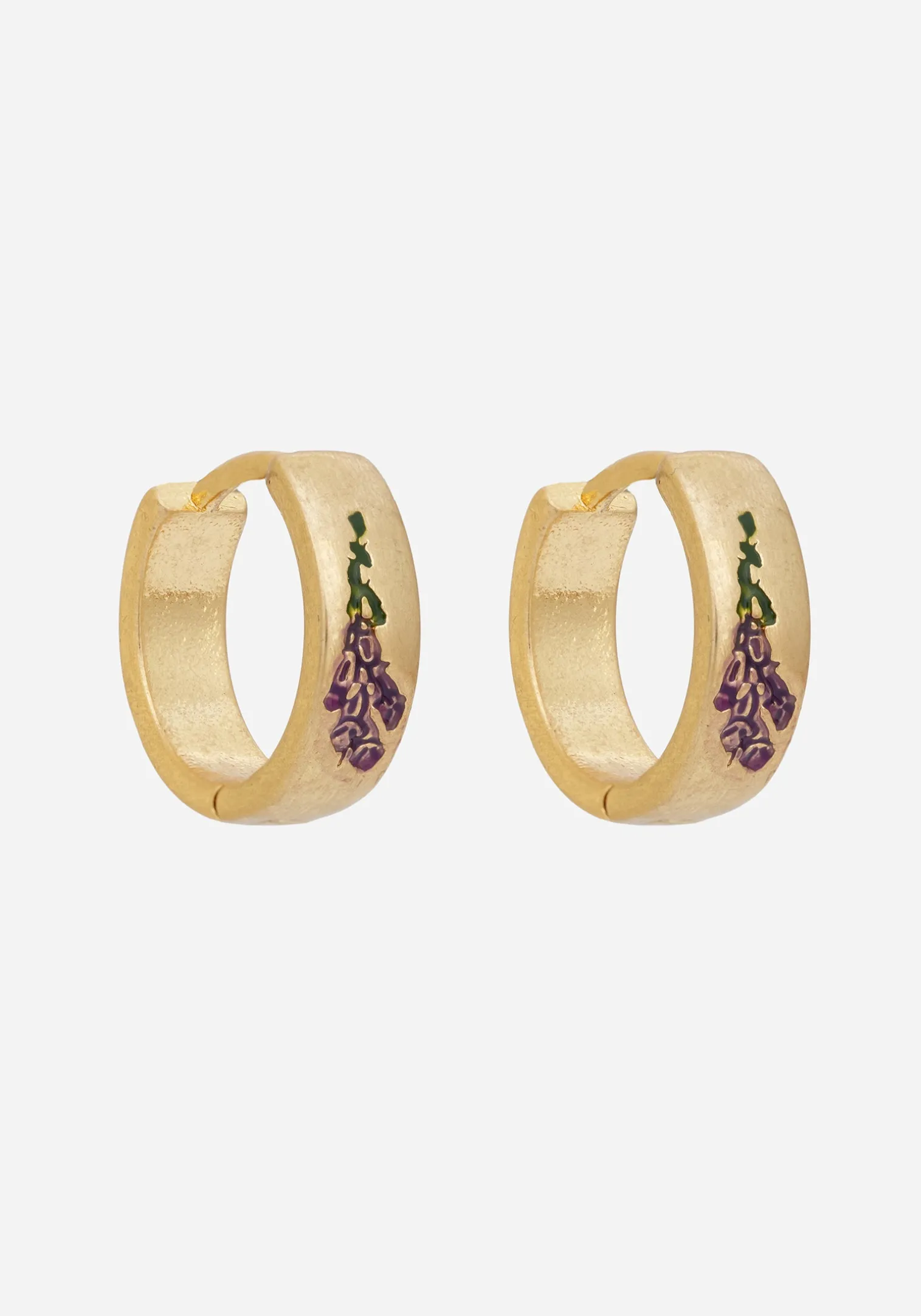 Hermia Foxglove Hoop Earrings