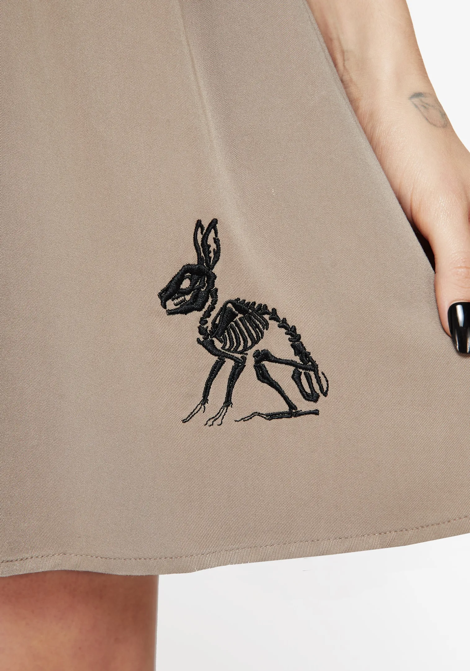 Hester Embroidered Button Up Mini Dress