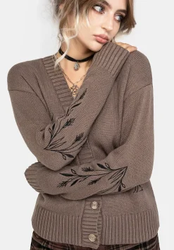 Hester Embroidered Knit Cardigan