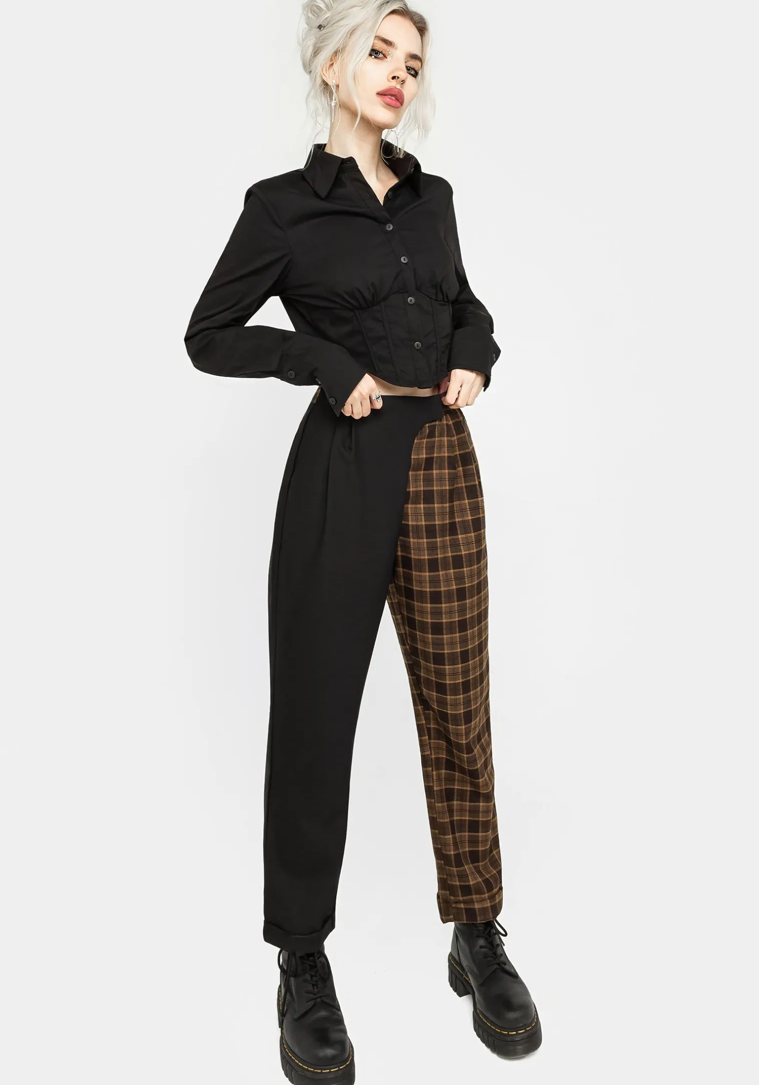 Hickory Check Tailored Trousers
