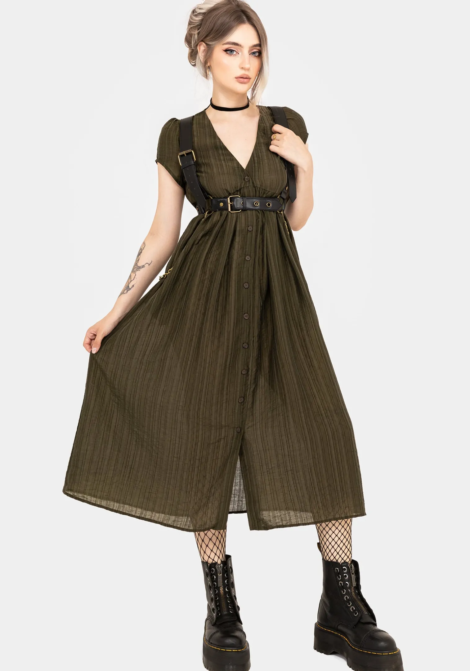 Infinity Button Up Midaxi Dress