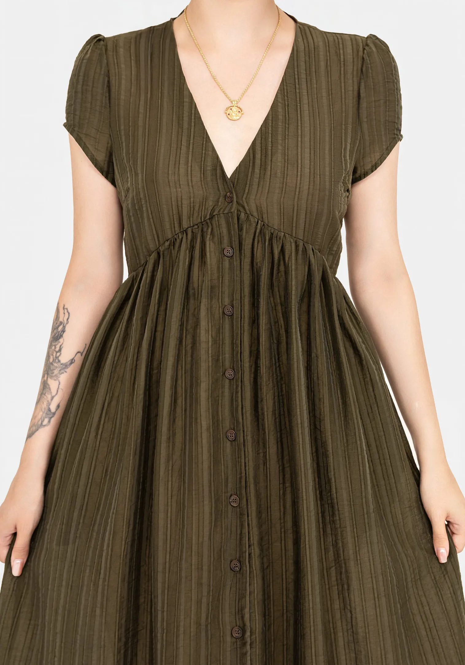 Infinity Button Up Midaxi Dress