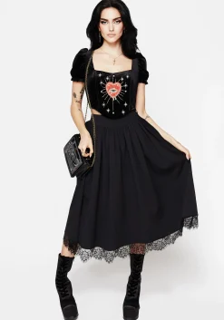 Ingrid Embroidered Applique Corset Top