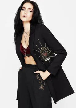 Ingrid Hand Embroidered Applique Blazer Dress