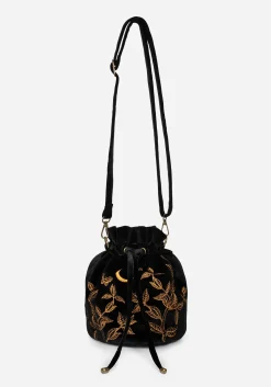 Instar Butterfly Embroidered Bucket Bag