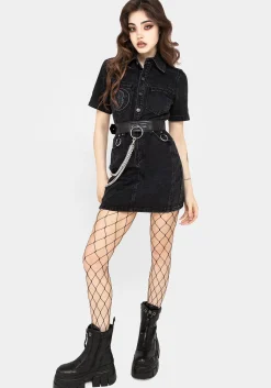 Invictus Denim Mini Shirt Dress