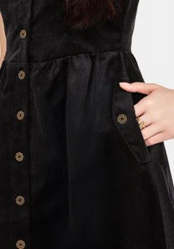 Iris Button Up Pinafore Mini Dress